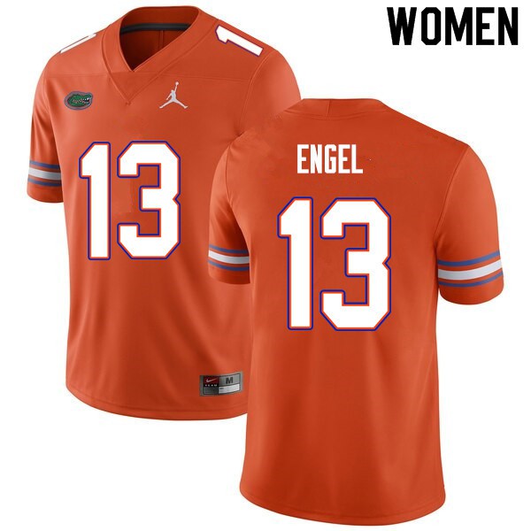 Women #13 Kyle Engel Florida Gators College Football Jersey Orange